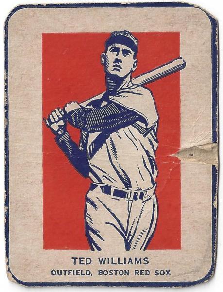 1952 Wheaties BB10A Ted Williams/Action