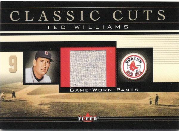 2002 Fleer Classic Cuts Game Used TWP Ted Williams Pants