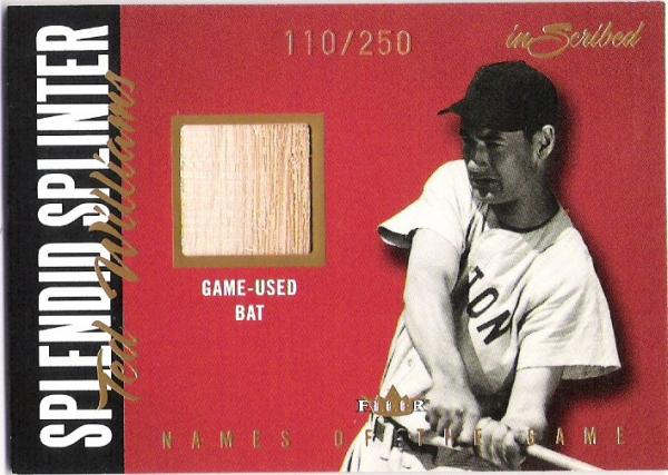 2004 Fleer InScribed Names of the Game Material Copper TW Ted Williams Bat