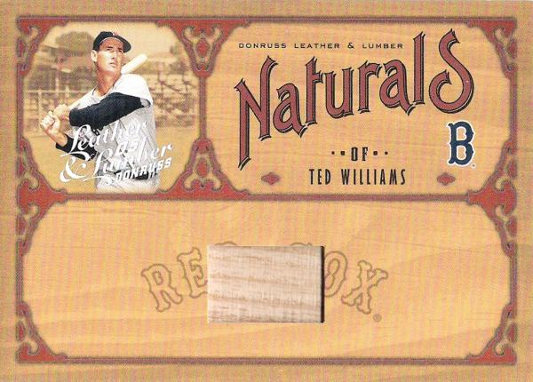 2005 Leather and Lumber Naturals Bat 21 Ted Williams/50