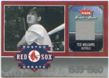 2006 Greats of the Game Red Sox Greats Memorabilia TW Ted Williams